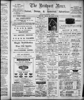 cover page of Bridport News published on September 18, 1914