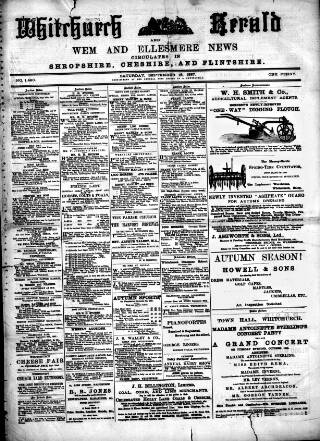 cover page of Whitchurch Herald published on September 18, 1897