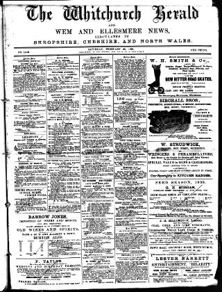 cover page of Whitchurch Herald published on February 26, 1898