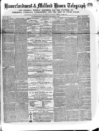 cover page of Haverfordwest & Milford Haven Telegraph published on November 15, 1854