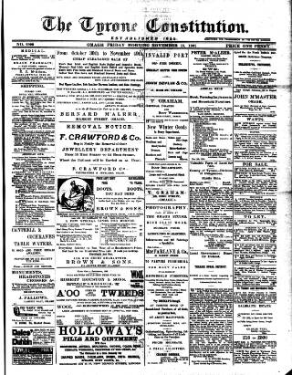 cover page of Tyrone Constitution published on November 15, 1901