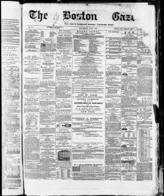 cover page of Boston Gazette published on July 6, 1872