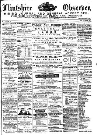 cover page of Flintshire Observer published on September 18, 1884