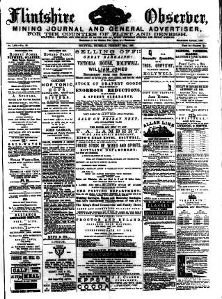 cover page of Flintshire Observer published on February 28, 1889
