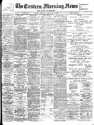 cover page of Eastern Morning News published on February 28, 1899