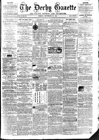 cover page of Derby Exchange Gazette published on September 13, 1861
