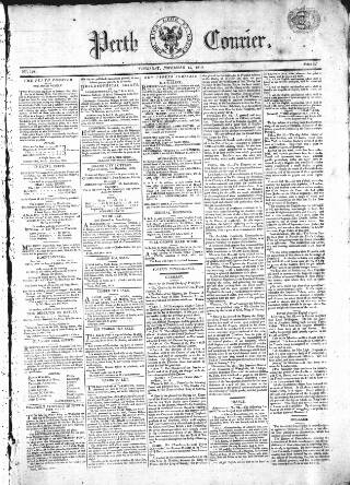 cover page of Perthshire Courier published on November 15, 1810