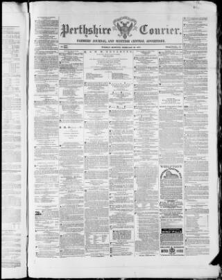 cover page of Perthshire Courier published on February 28, 1871