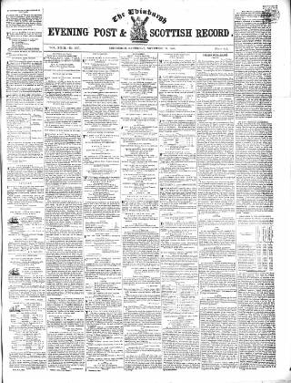 cover page of Edinburgh Evening Post and Scottish Standard published on November 24, 1849