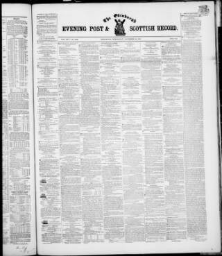 cover page of Edinburgh Evening Post and Scottish Standard published on November 30, 1853