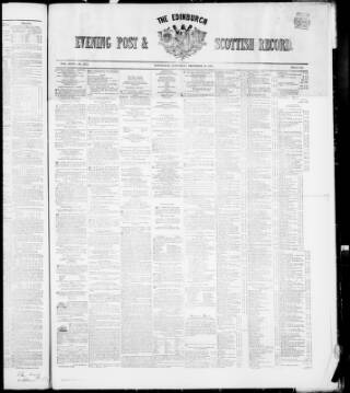 cover page of Edinburgh Evening Post and Scottish Standard published on December 30, 1854