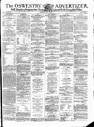 cover page of Oswestry Advertiser published on November 30, 1870