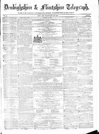 cover page of Wrexhamite and Denbighshire and Flintshire Reporter published on February 18, 1865