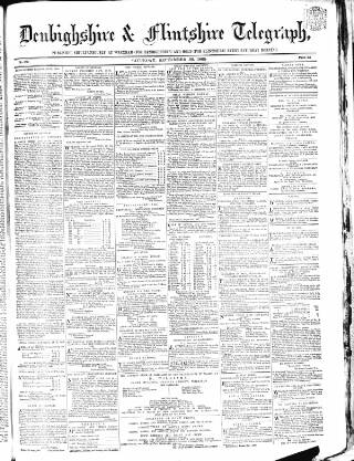 cover page of Wrexhamite and Denbighshire and Flintshire Reporter published on September 30, 1865