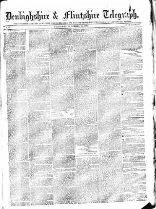 cover page of Wrexhamite and Denbighshire and Flintshire Reporter published on November 15, 1865