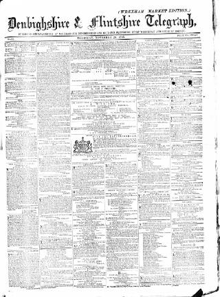 cover page of Wrexhamite and Denbighshire and Flintshire Reporter published on November 30, 1865