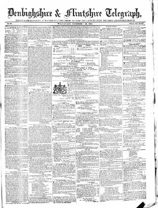 cover page of Wrexhamite and Denbighshire and Flintshire Reporter published on December 20, 1865