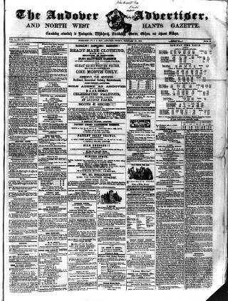 cover page of Andover Advertiser and North West Hants Gazette published on February 28, 1862