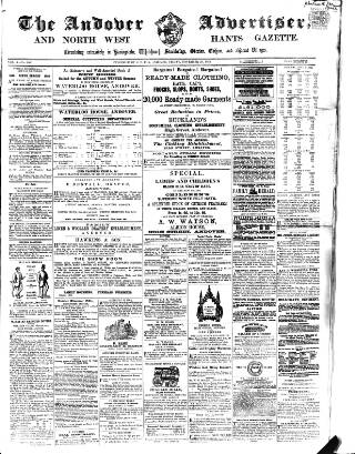 cover page of Andover Advertiser and North West Hants Gazette published on November 28, 1862