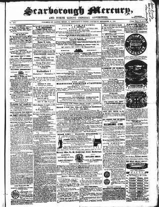 cover page of Scarborough Mercury published on September 18, 1858