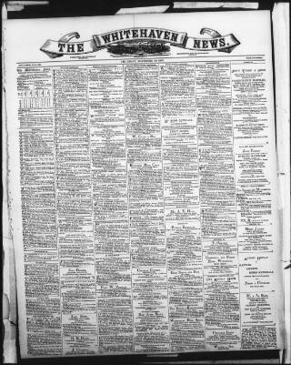 cover page of Whitehaven News published on November 30, 1893