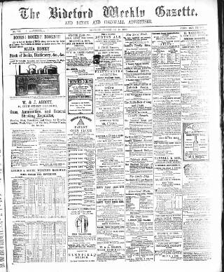 cover page of North Devon Gazette published on November 15, 1870