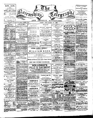 cover page of Nairnshire Telegraph and General Advertiser for the Northern Counties published on September 18, 1889