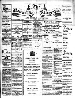 cover page of Nairnshire Telegraph and General Advertiser for the Northern Counties published on July 6, 1915