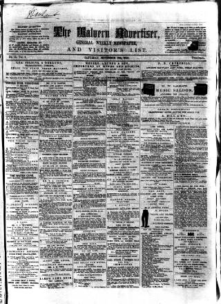 cover page of Malvern Advertiser published on September 18, 1858