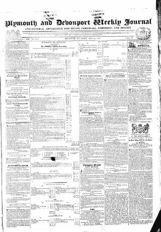 cover page of Plymouth and Devonport Weekly Journal published on May 10, 1832