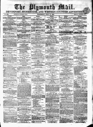 cover page of Plymouth Mail published on July 17, 1861