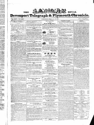 cover page of Royal Devonport Telegraph and Plymouth Chronicle published on February 18, 1832