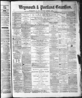 cover page of Weymouth & Portland Guardian published on July 6, 1872