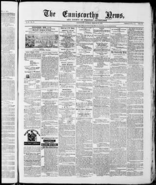 cover page of Enniscorthy News published on February 28, 1874