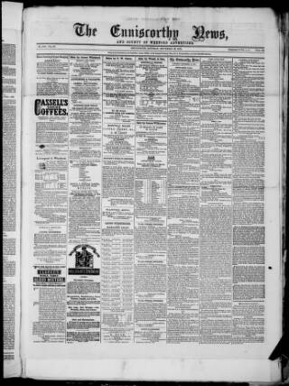 cover page of Enniscorthy News published on September 18, 1875