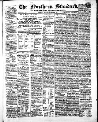 cover page of Northern Standard published on December 30, 1865