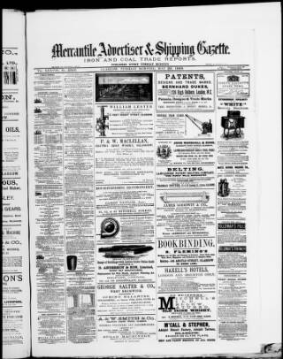 cover page of Glasgow Mercantile Advertiser published on May 29, 1888