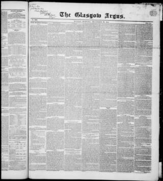 cover page of Glasgow Argus published on December 30, 1844