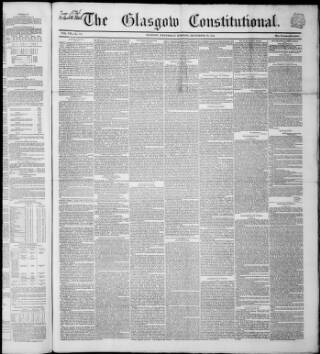 cover page of Glasgow Constitutional published on September 18, 1844