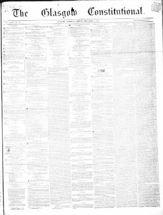 cover page of Glasgow Constitutional published on November 19, 1853