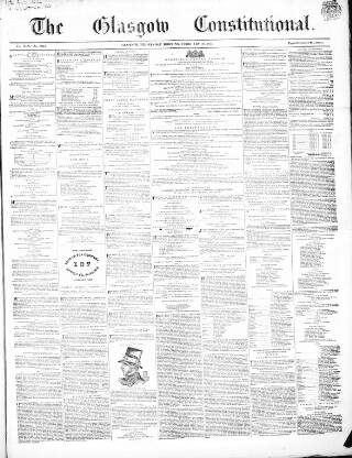 cover page of Glasgow Constitutional published on February 28, 1855