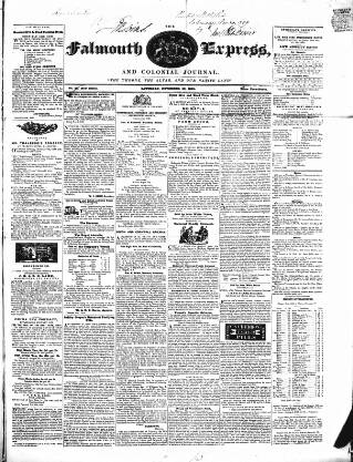 cover page of Falmouth Express and Colonial Journal published on November 30, 1839