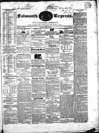 cover page of Falmouth Express and Colonial Journal published on May 16, 1840