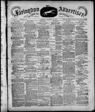 cover page of Faringdon Advertiser and Vale of the White Horse Gazette published on September 18, 1897