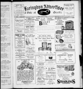 cover page of Faringdon Advertiser and Vale of the White Horse Gazette published on July 6, 1934