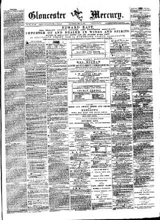 cover page of Gloucester Mercury published on February 28, 1874