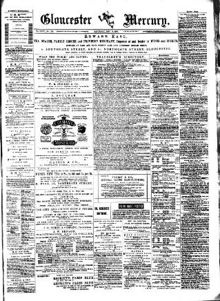 cover page of Gloucester Mercury published on September 18, 1880