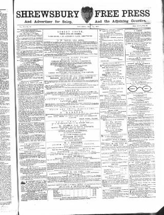 cover page of Shrewsbury Free Press published on May 19, 1866