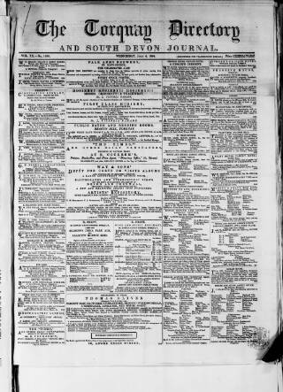 cover page of Torquay Directory and South Devon Journal published on July 6, 1864