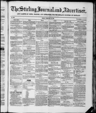cover page of Stirling Journal and Advertiser published on February 28, 1879
